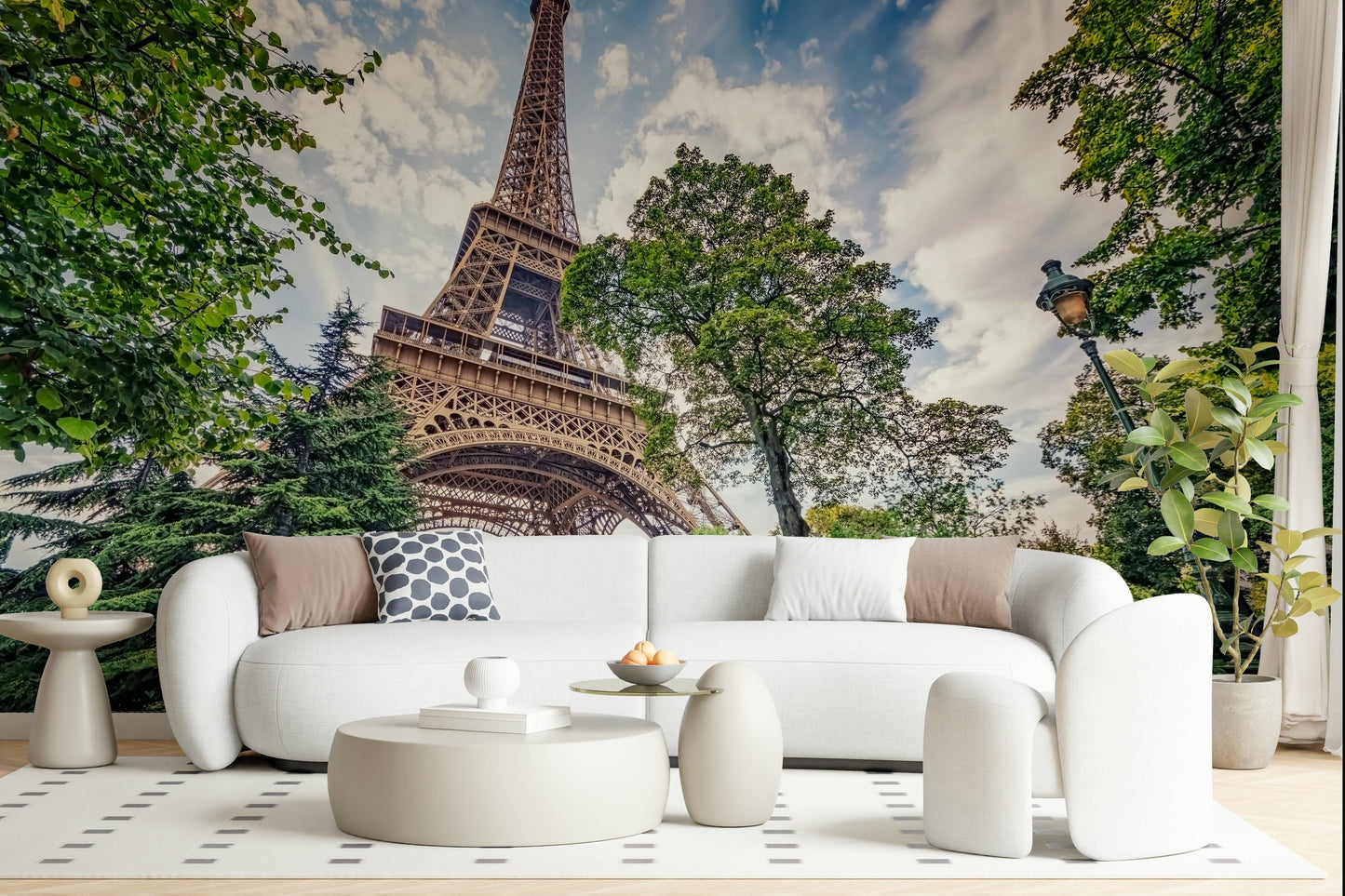 Eiffel Tower Greens Wall Mural