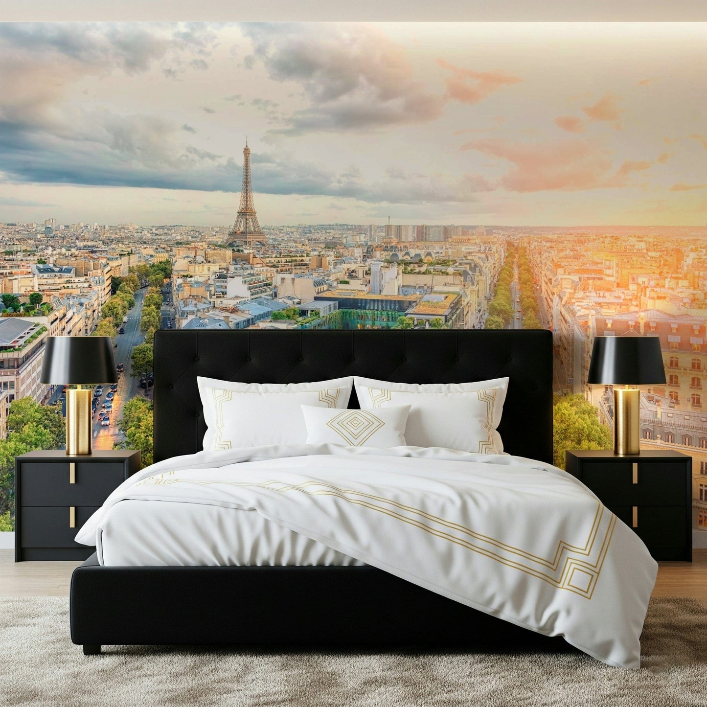 Eiffel's Dawn Wall Mural