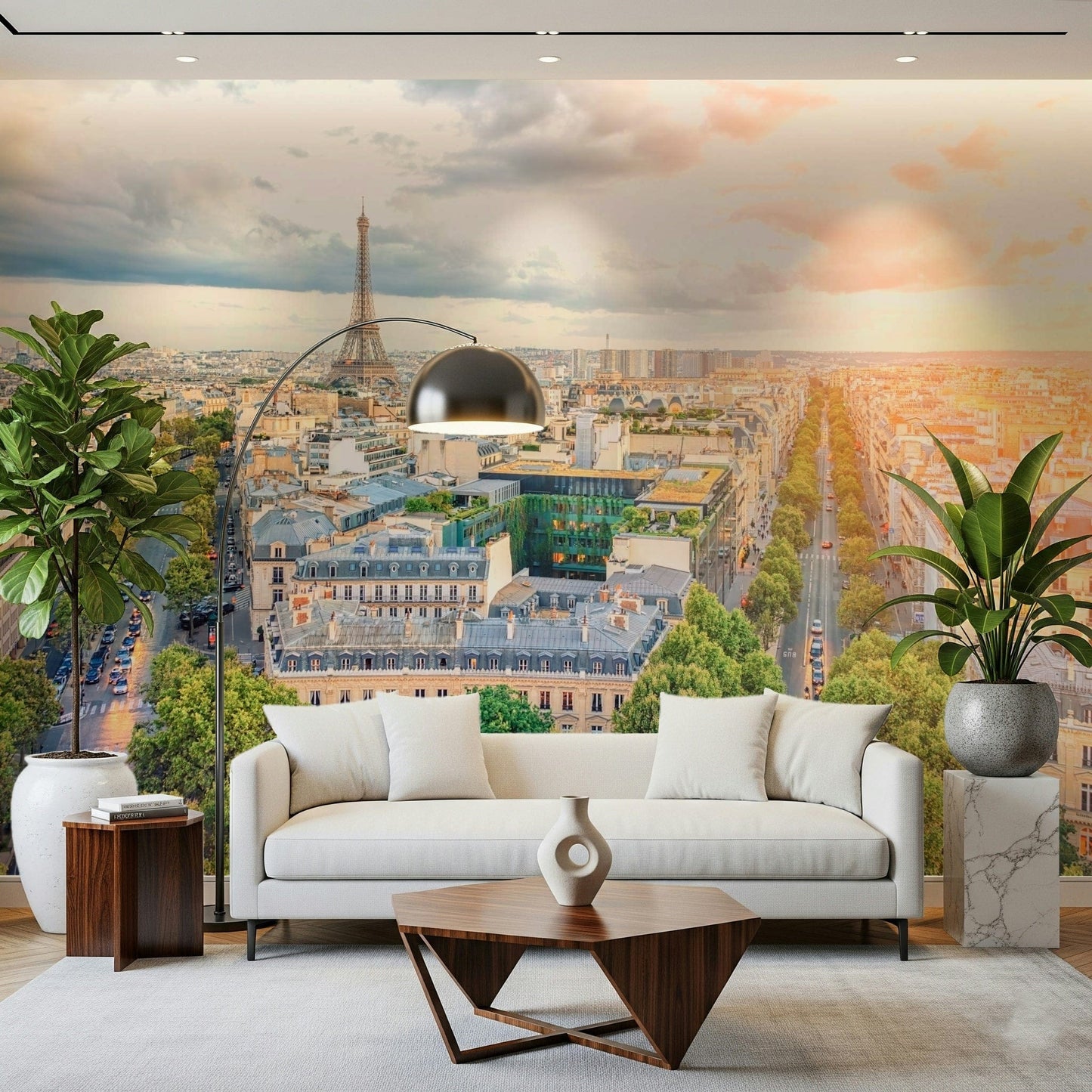 Eiffel's Dawn Wall Mural