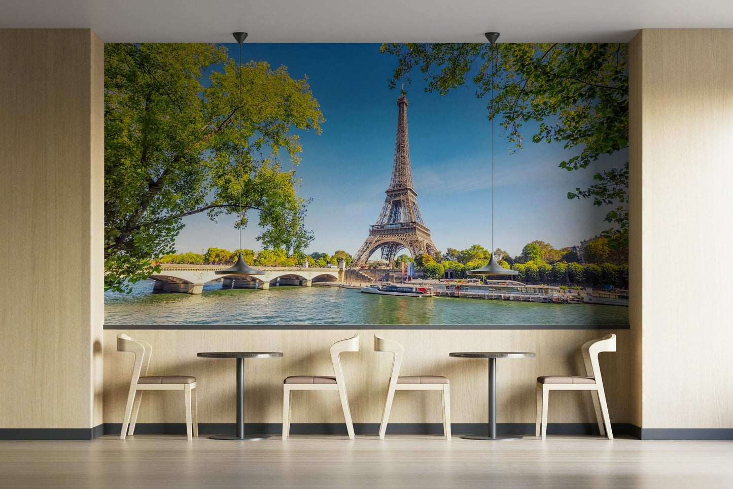 A classic Paris panorama wallpaper for walls.

