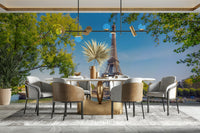 A serene Parisian street wall mural for your decor.

