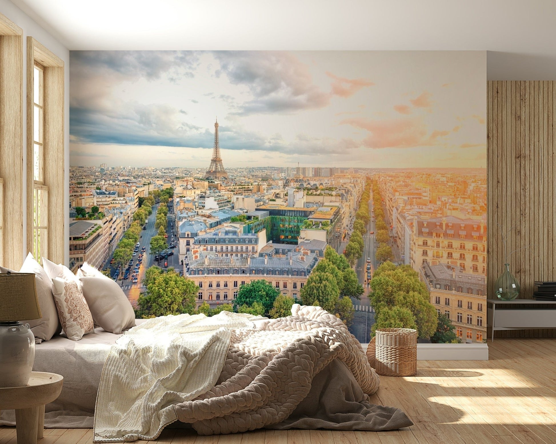 Eiffel's Dawn Wall Mural