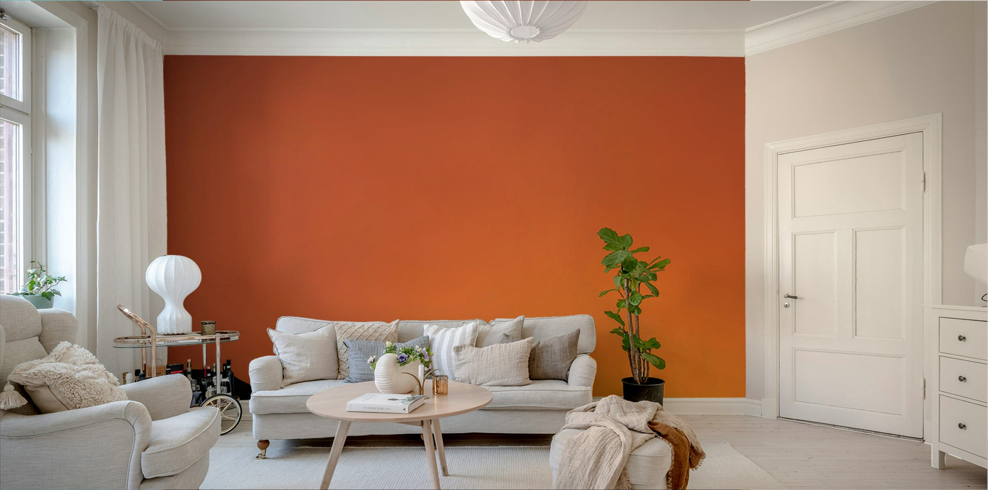 A detail shot of the subtle colors in the desert wallpaper.

