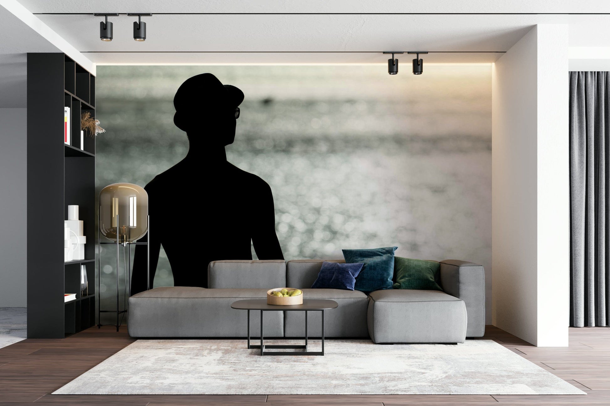 A beautiful panoramic wall mural for a living room.

