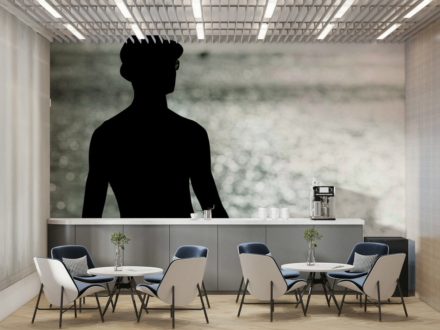 A contemplative desert mountain wallpaper mural for a feature wall.

