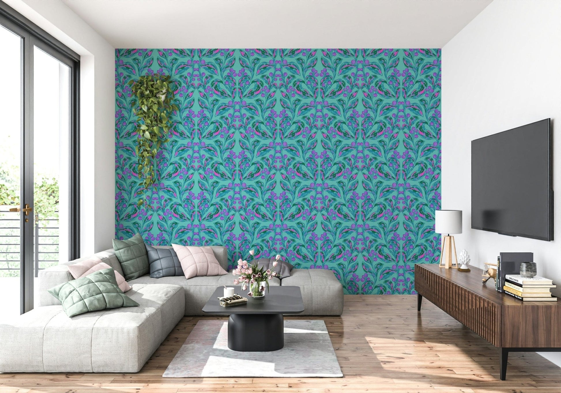 Electric Berries and Bloom Wallpaper⁠