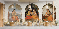 Royal Eastern-inspired wallpaper mural for luxurious decor.
