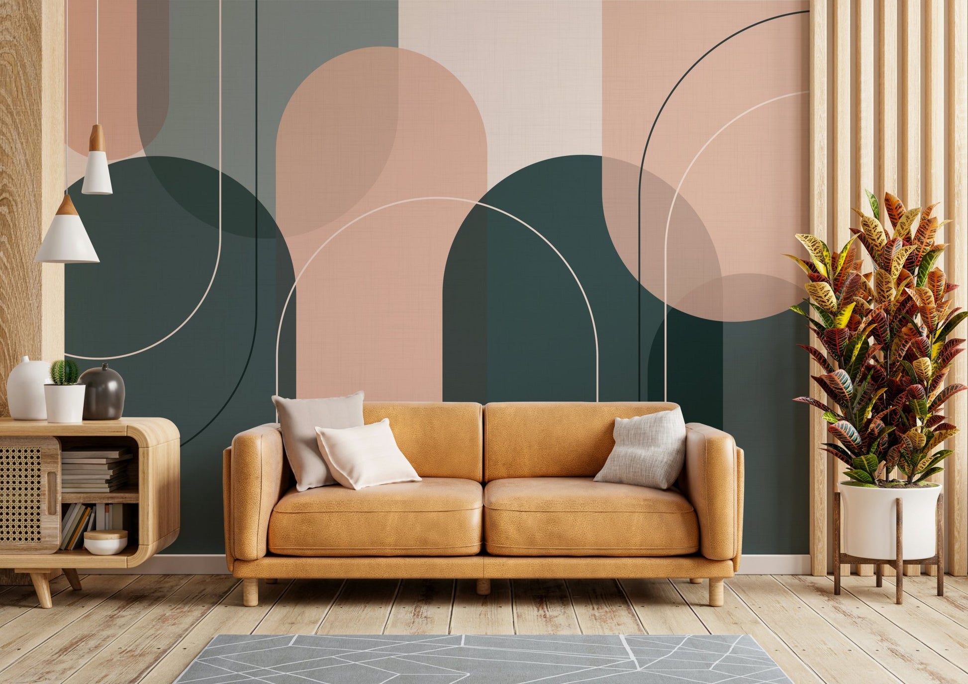 Easy-to-apply soft-toned mural

