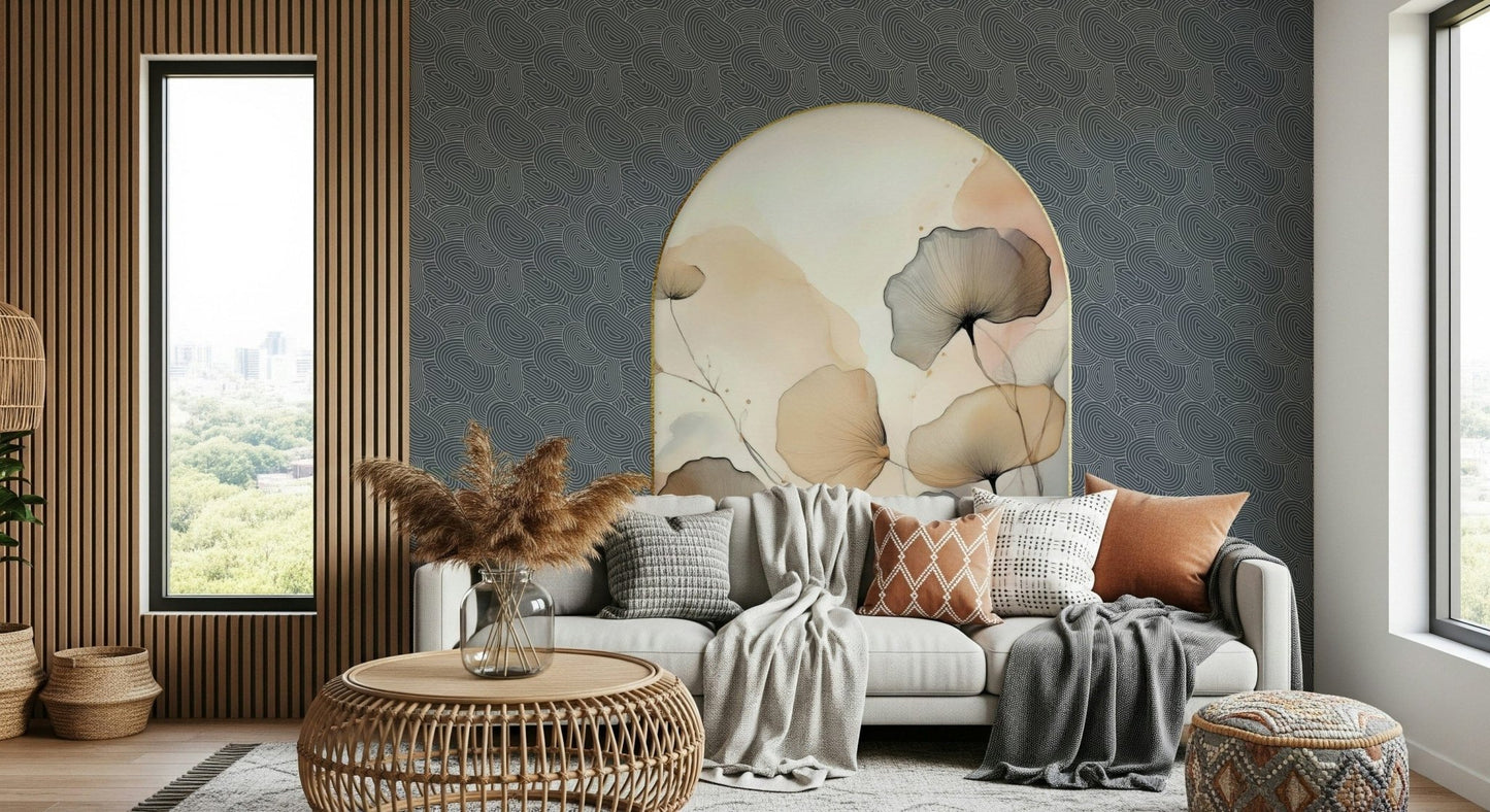 Elegant Floral Archway Wall Mural