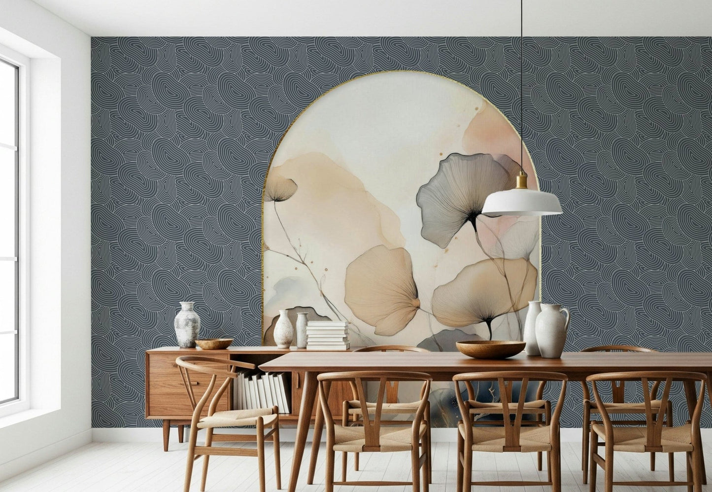 Elegant Floral Archway Wall Mural