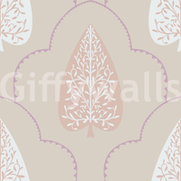 Peaceful Elegant Foliage blossom trail repeating artwork covering.