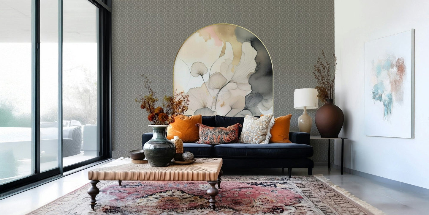 Elegant Gingko Archway Wall Mural