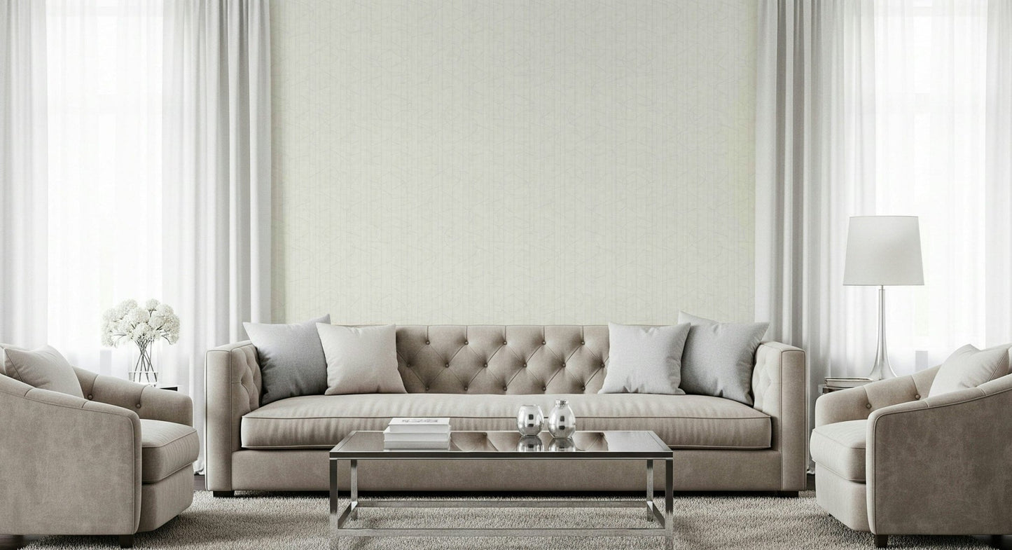 Minimal line pattern wallpaper in warm beige tones