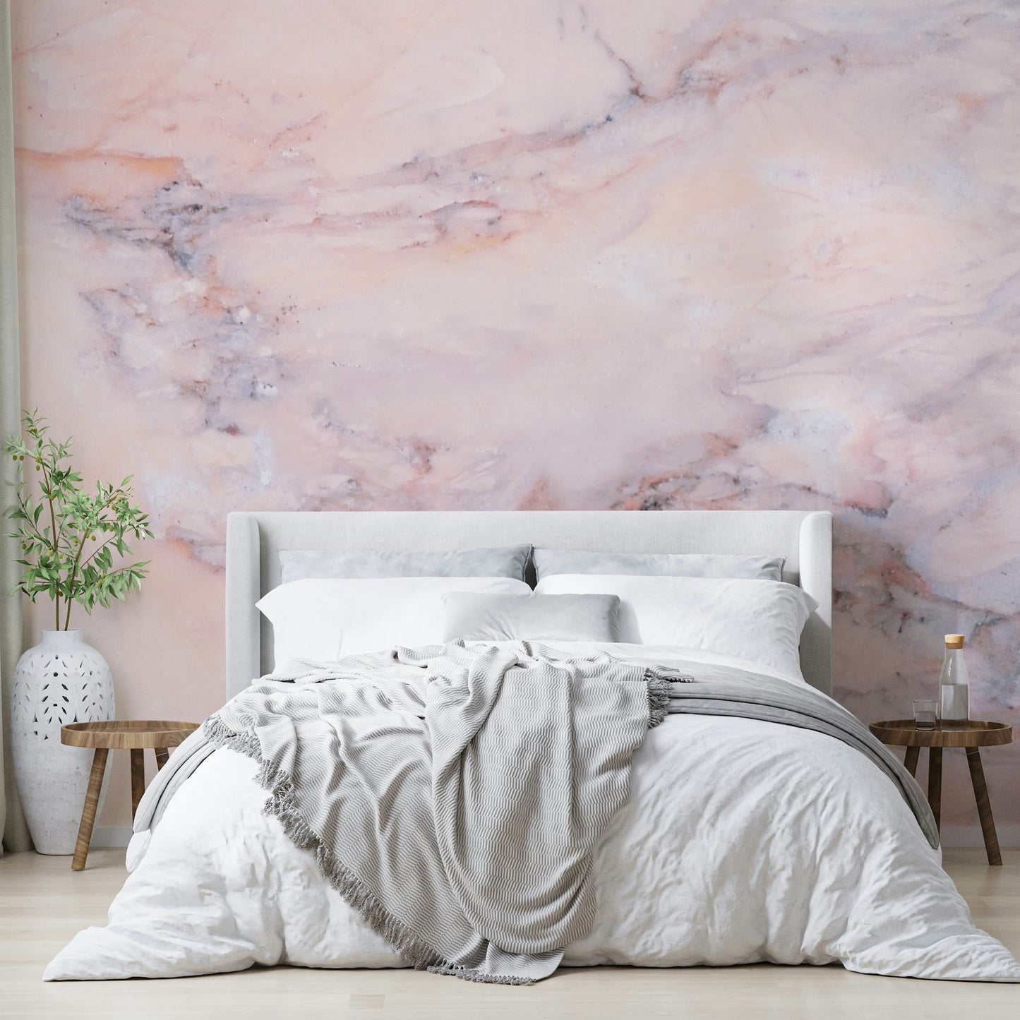 Smooth pink wall marble design

