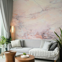 Pink marble wall mural design


