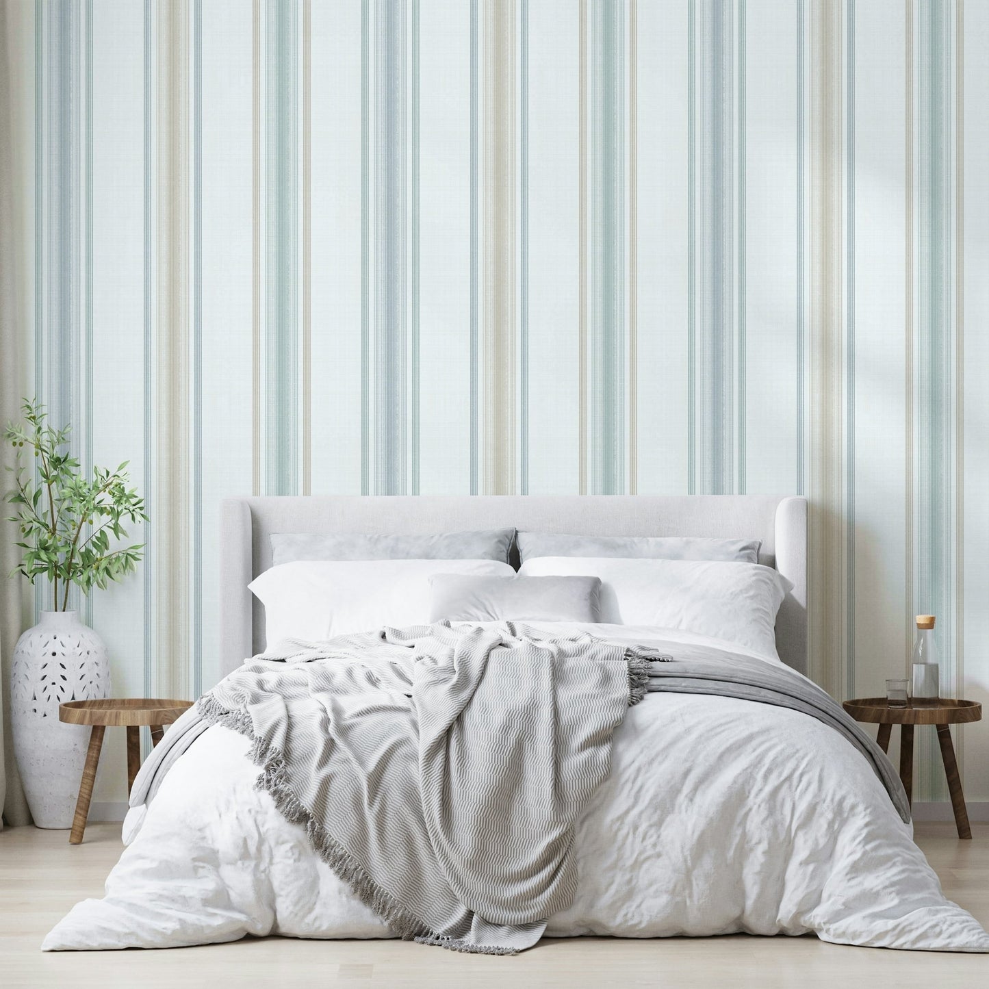 Subtle beach stripes wallpaper

