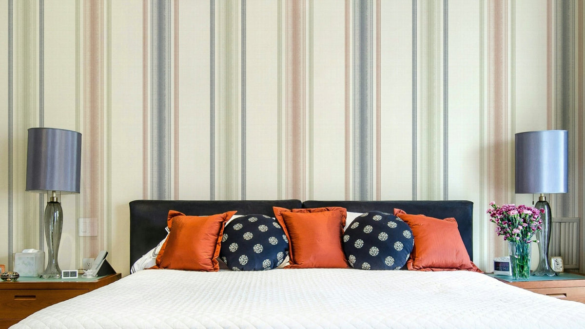 Elegant Striped Farmhouse Wallpaper

