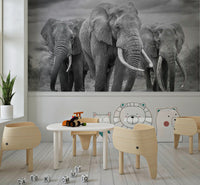 Elephant Majesty Wallpaper — noble elephant illustration conveying strength and tranquility.
