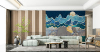 Large scale Elephant Vista Wall Mural in a hallway.