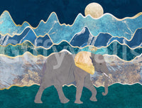 Artistic nature mural for a peaceful living space.