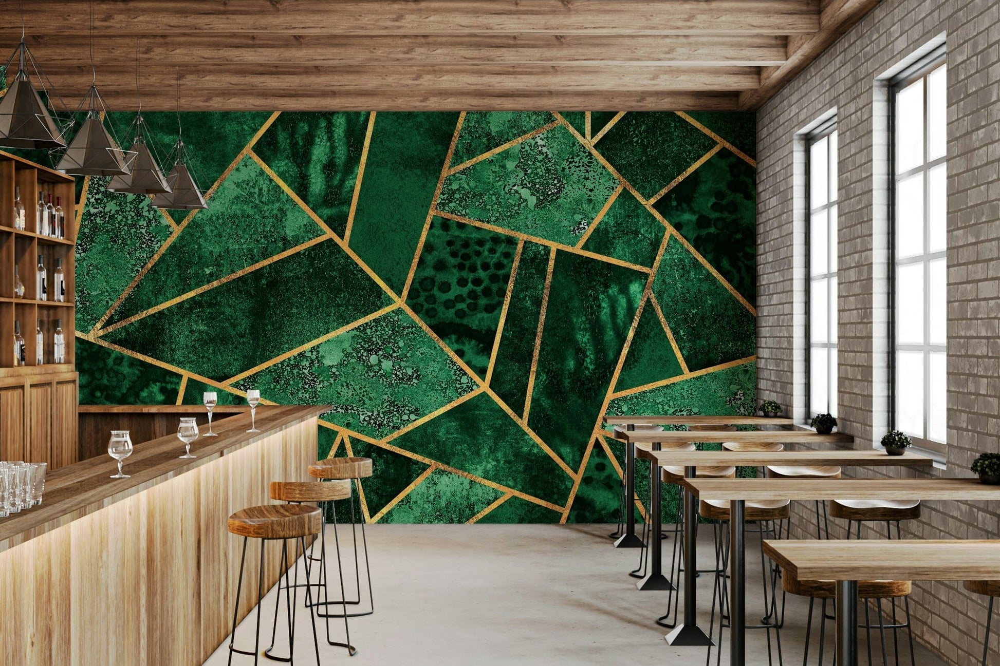 A serene modern pattern wall mural for your decor.
