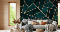 A calming modern pattern wallpaper mural that defines a space.