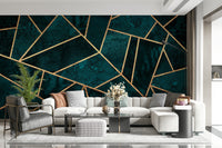 An artistic minimalist design mural for home decor.