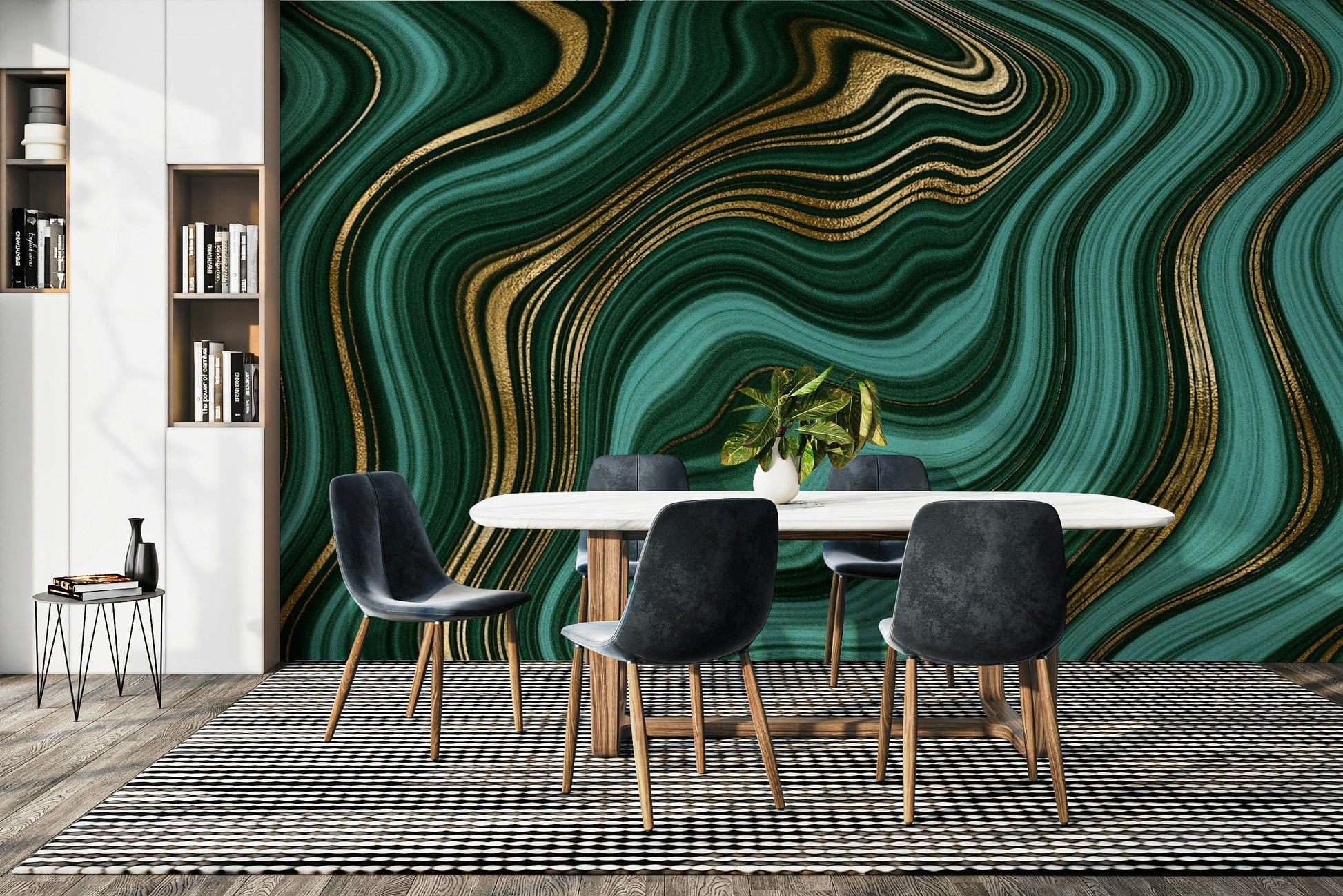 A sophisticated and luxurious wall covering.

