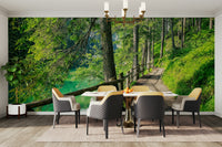 Emerald Lake Path wallpaper with green nature scene

