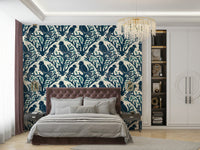 Enchanted bird pattern wallpaper for cozy interiors


