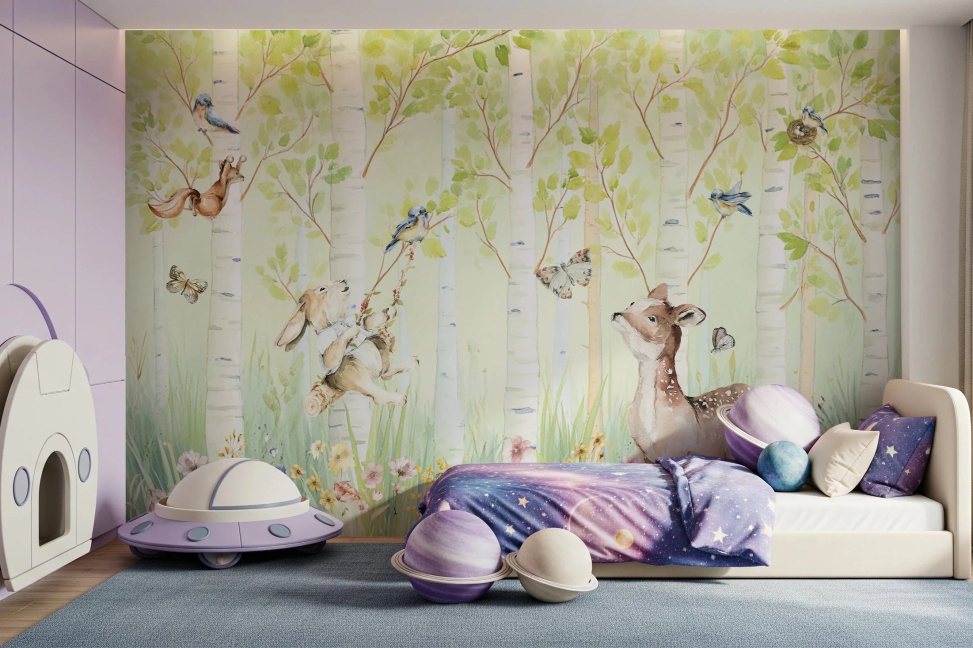 Enchanted Forest Nursery Friends Wall Mural