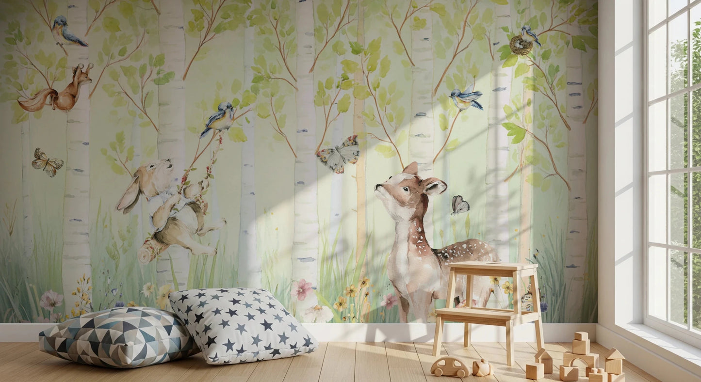 Enchanted Forest Nursery Friends Wall Mural