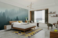 Moody woodland wall covering

