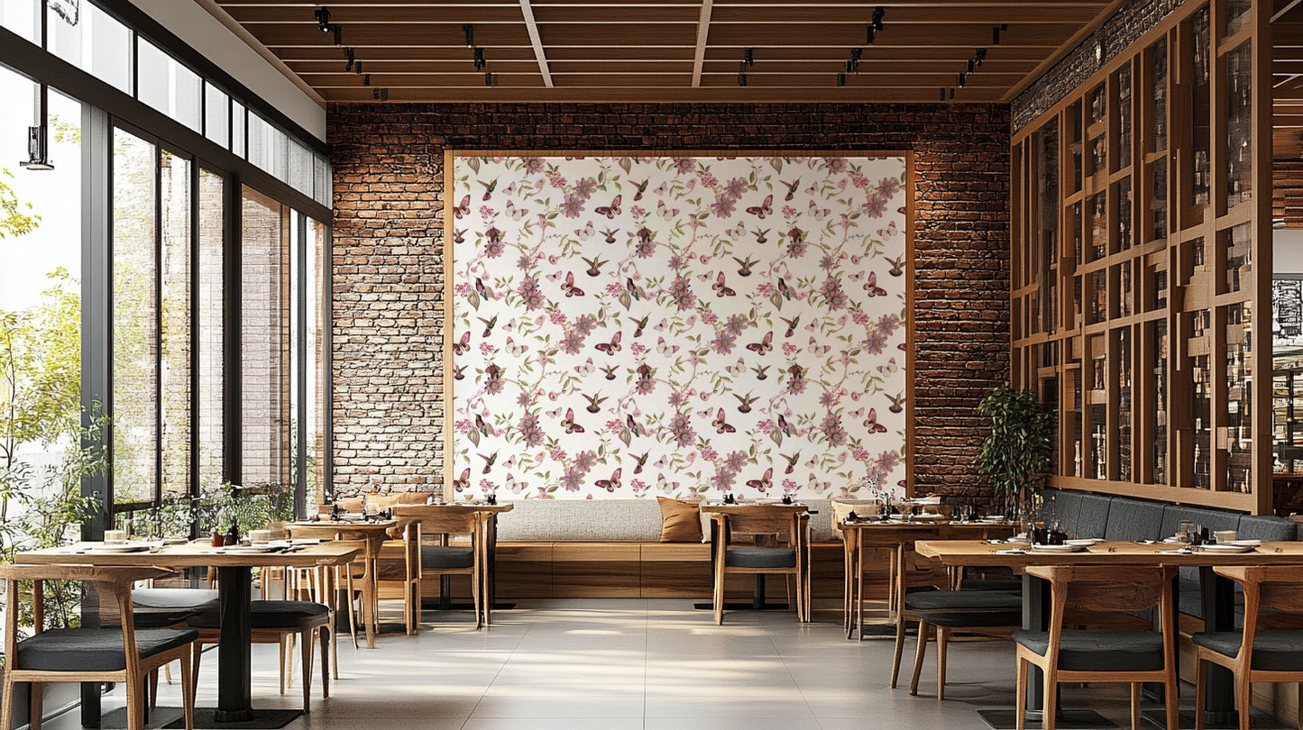 Nocturnal floral wallpaper with deep tones and glowing accents.

