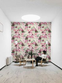 Romantic floral wallpaper for living rooms

