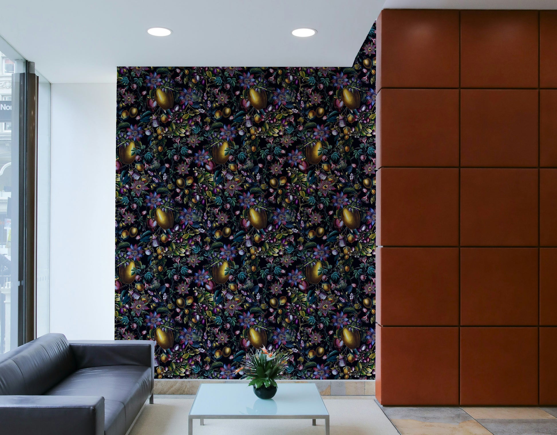 Enchanted Garden wallpaper featuring delicate flowers and nature-inspired elements.

