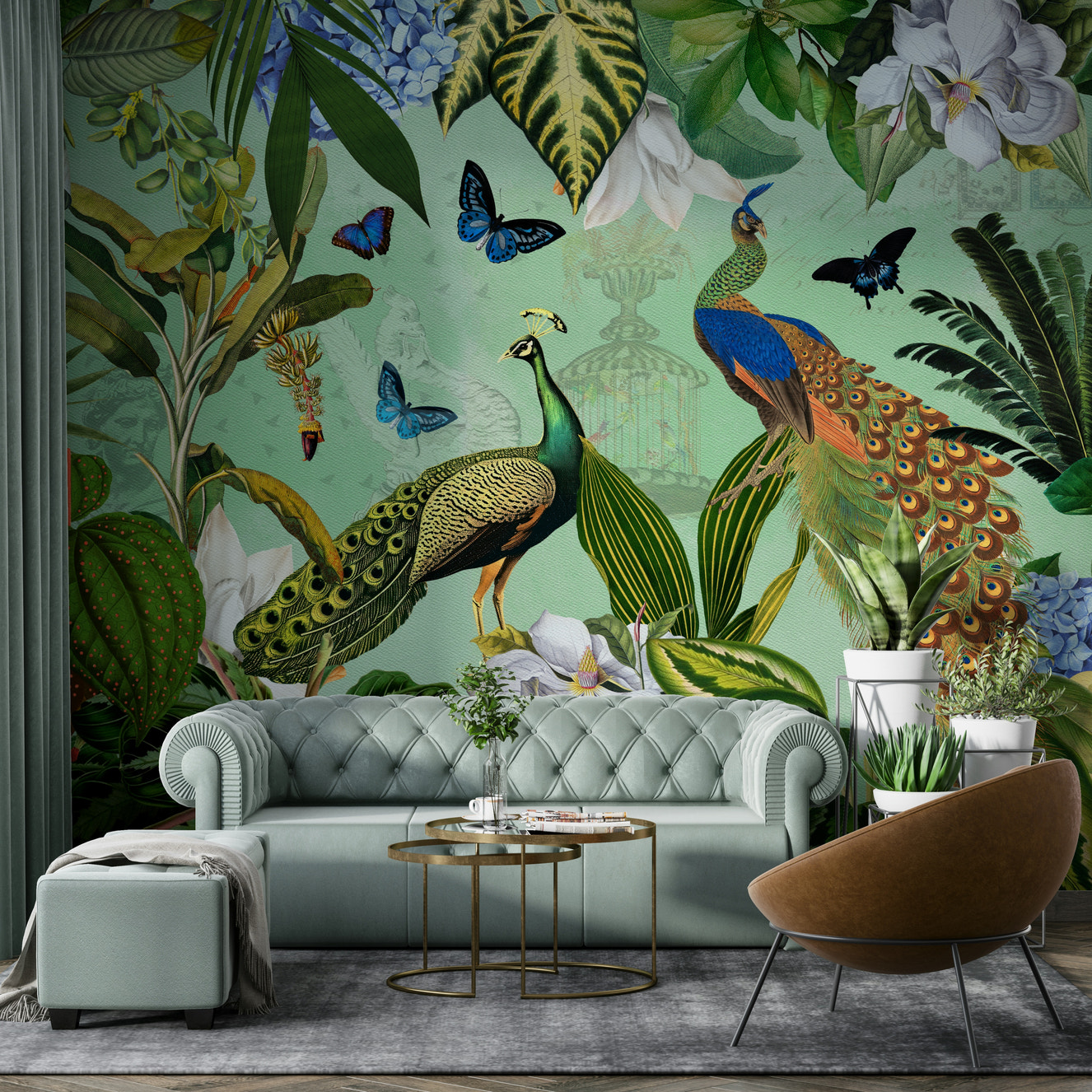 Floral and greenery wallpaper for walls

