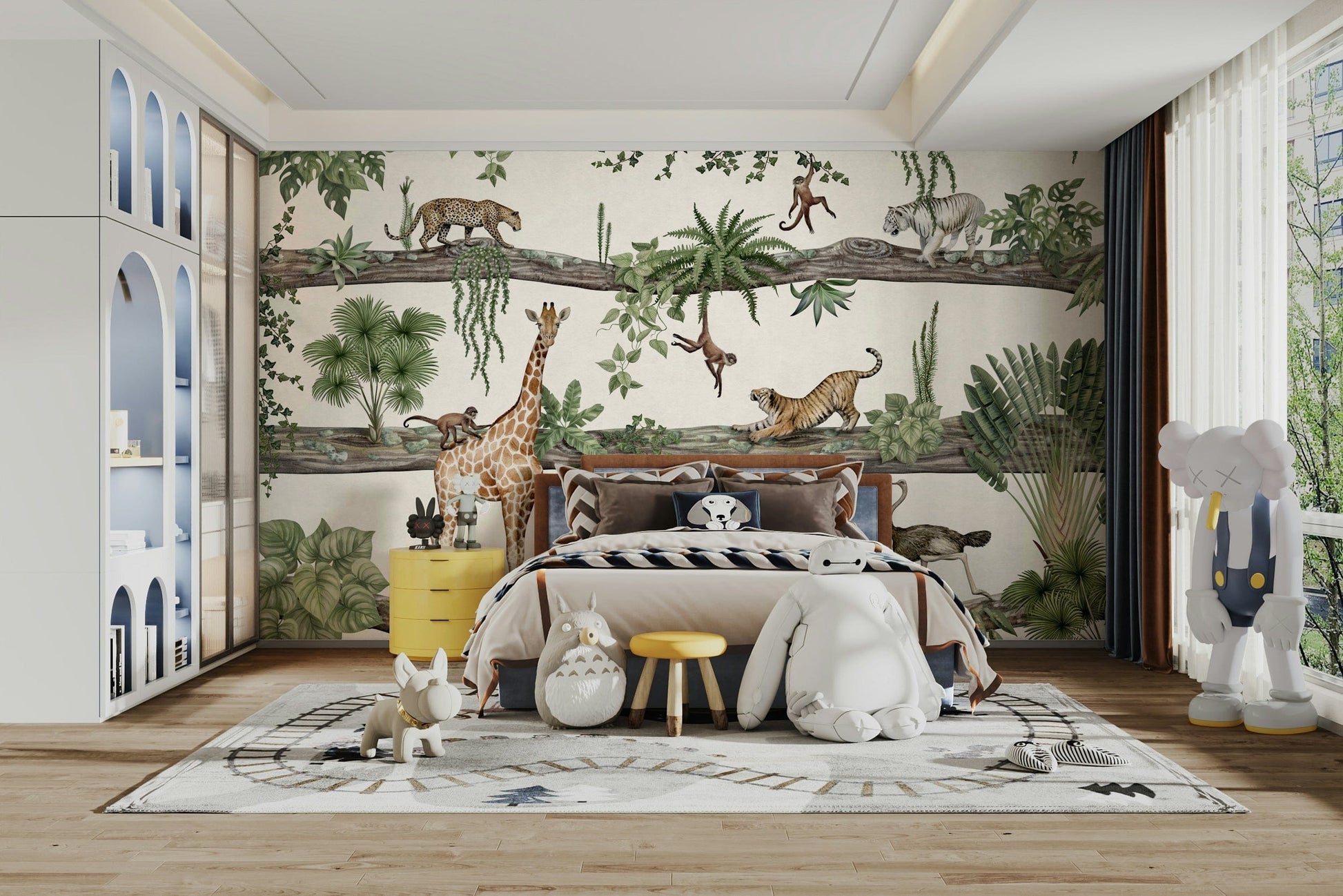 A contemplative tropical scene wallpaper mural for a feature wall.

