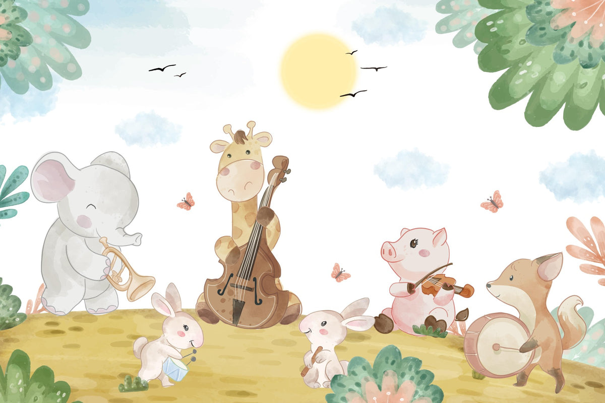 Enchanted Meadow Wall Mural in your room — zoomed