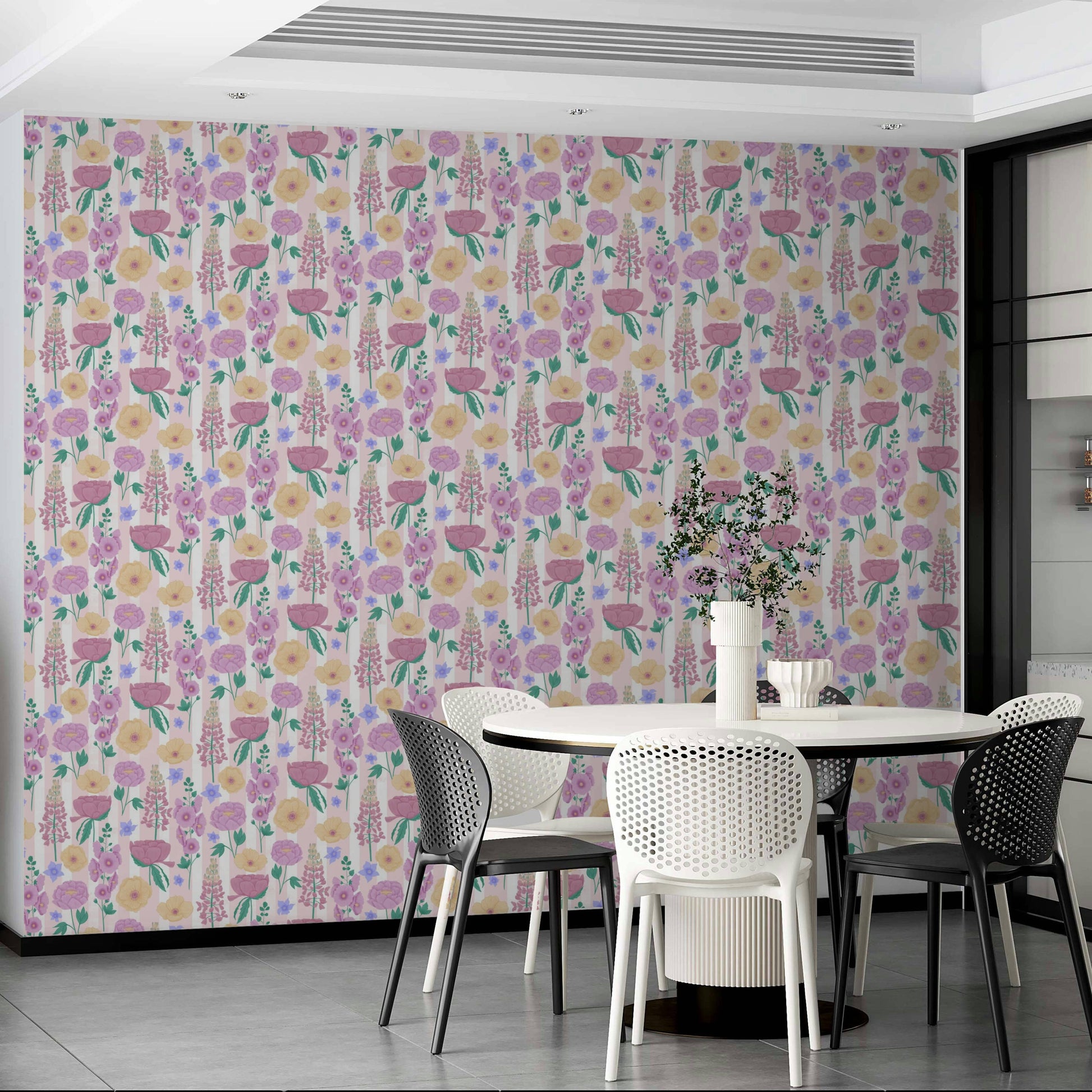 A tranquil garden scene wall mural for your decor.

