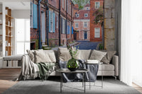English Town Lane Wall Mural