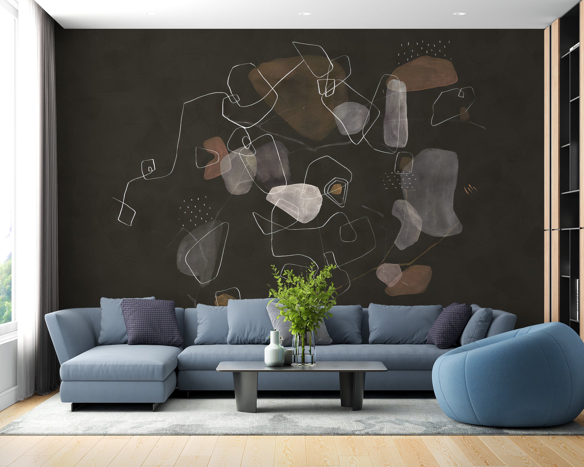 Enigmatic cosmic wallpaper mural for walls