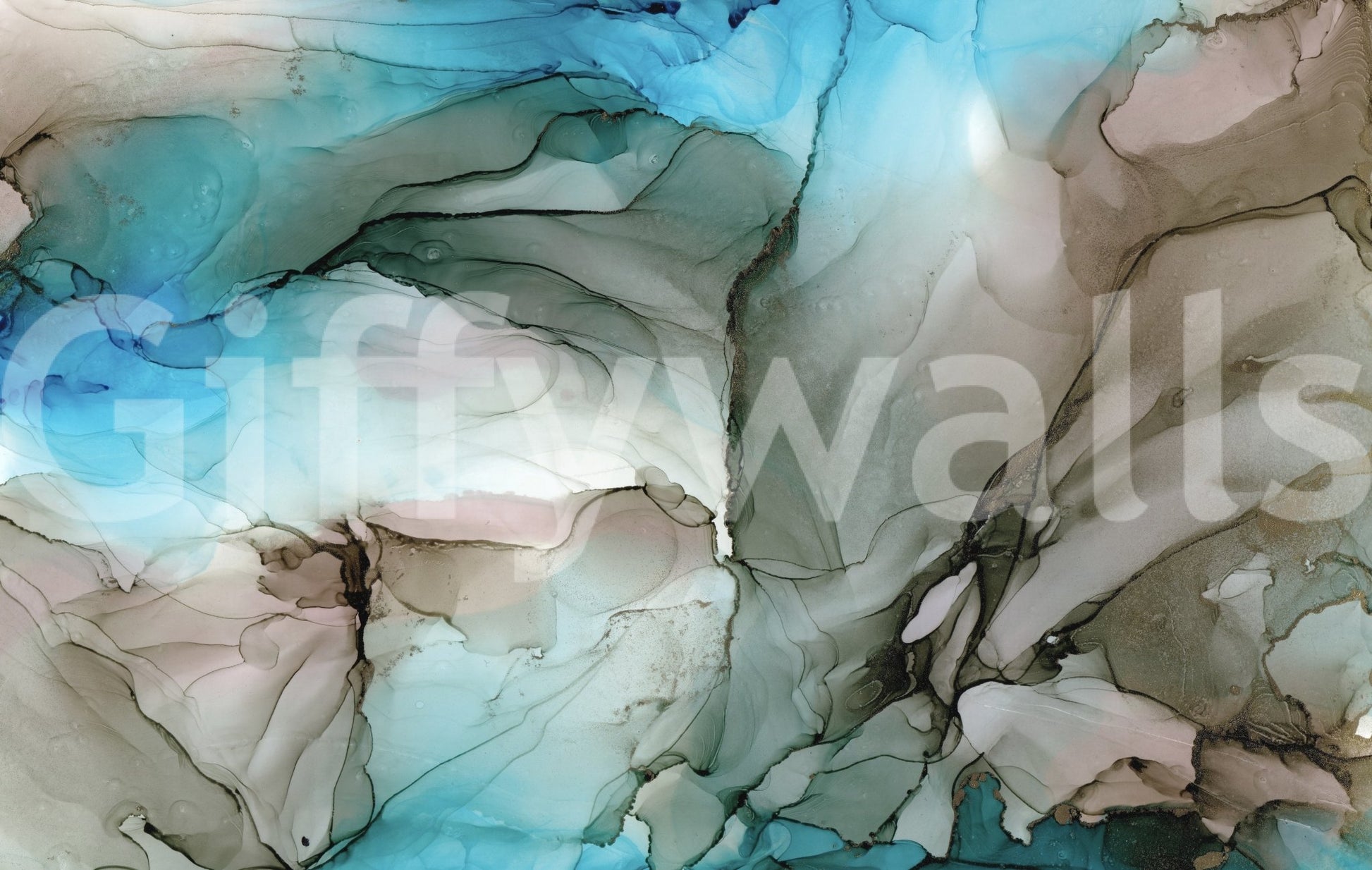 Deep blues and soft patterns creating depth and calm

