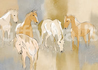 Sophisticated Equestrian Echoes Wall Mural for a feature wall
