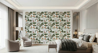 French estate garden Equestrian Estate wallpaper for walls.