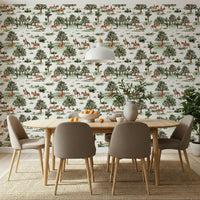 Jockey and steed wall decor, Equestrian Escape pattern.