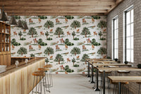 Riding in the Country horse fence pattern stylish mural.