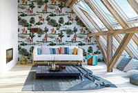 A print of a group of riders and dogs on a hunt.

