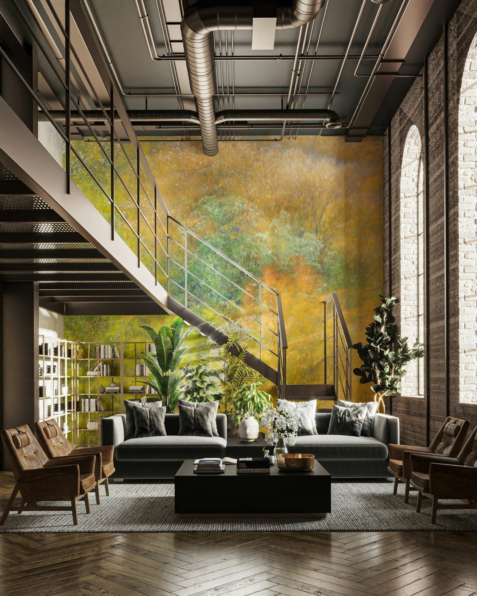 Nature-inspired abstract wall design
