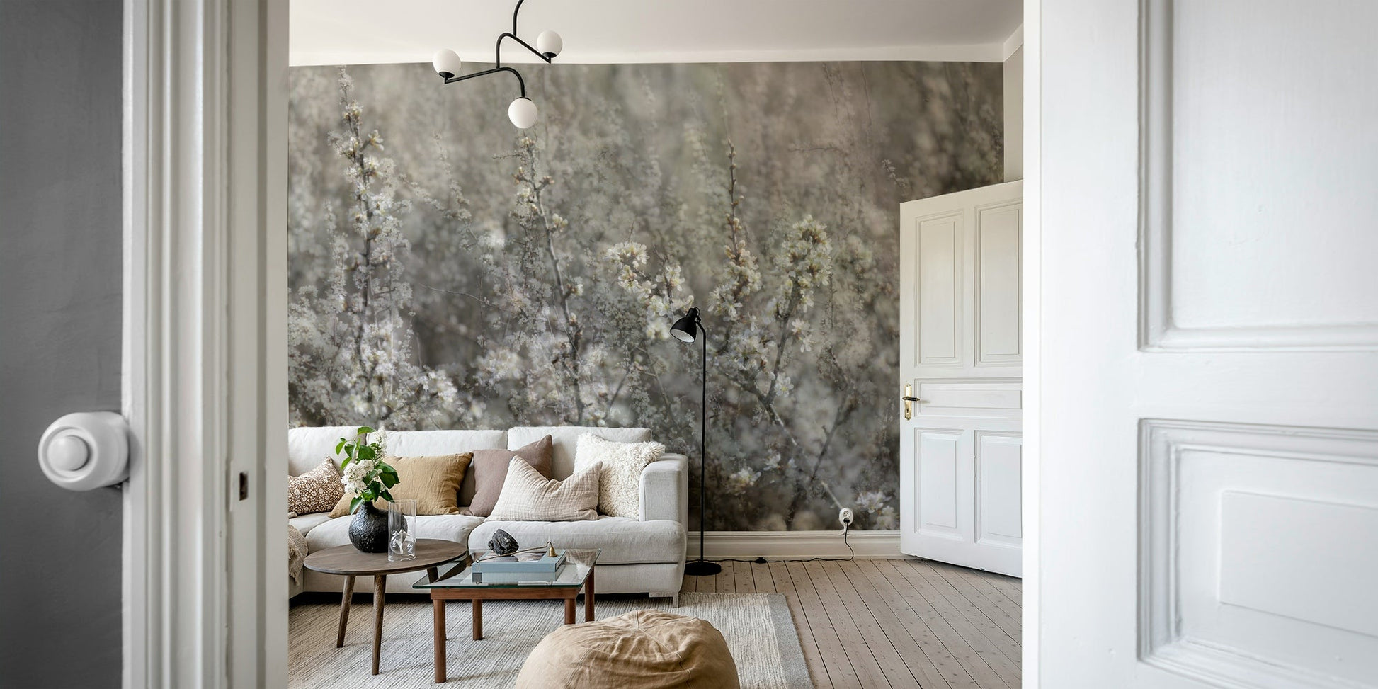 Ethereal Blossoms: Soft Floral Photography Wall Mural